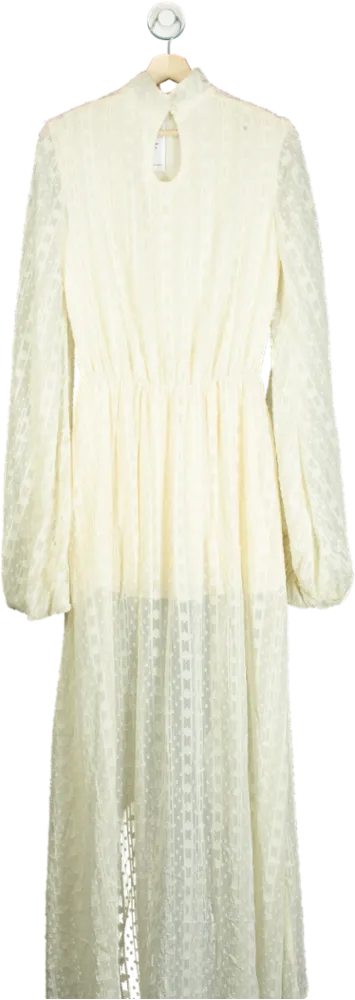 Noughts & Kisses White Long Sleeve Maxi Dress S