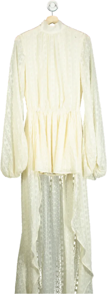 Noughts & Kisses White Long Sleeve Maxi Dress S