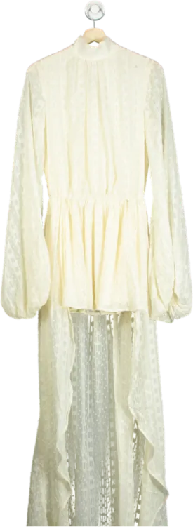 Noughts & Kisses White Long Sleeve Maxi Dress S