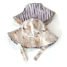 Organic Reversible Bucket Sun Hat - Friends