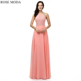 Rosemoda Delicate Beading Chiffon Long Women Formal Prom Dress