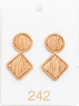 Spring Raffia Double Drop Natural ER566