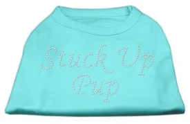 Stuck Up Pup Rhinestone Shirts Aqua S (10)