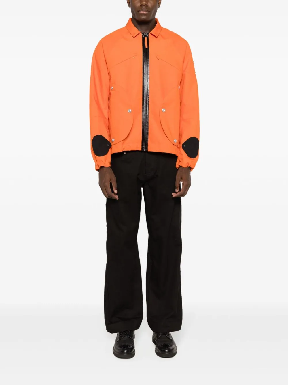 stud-detail shirt jacket