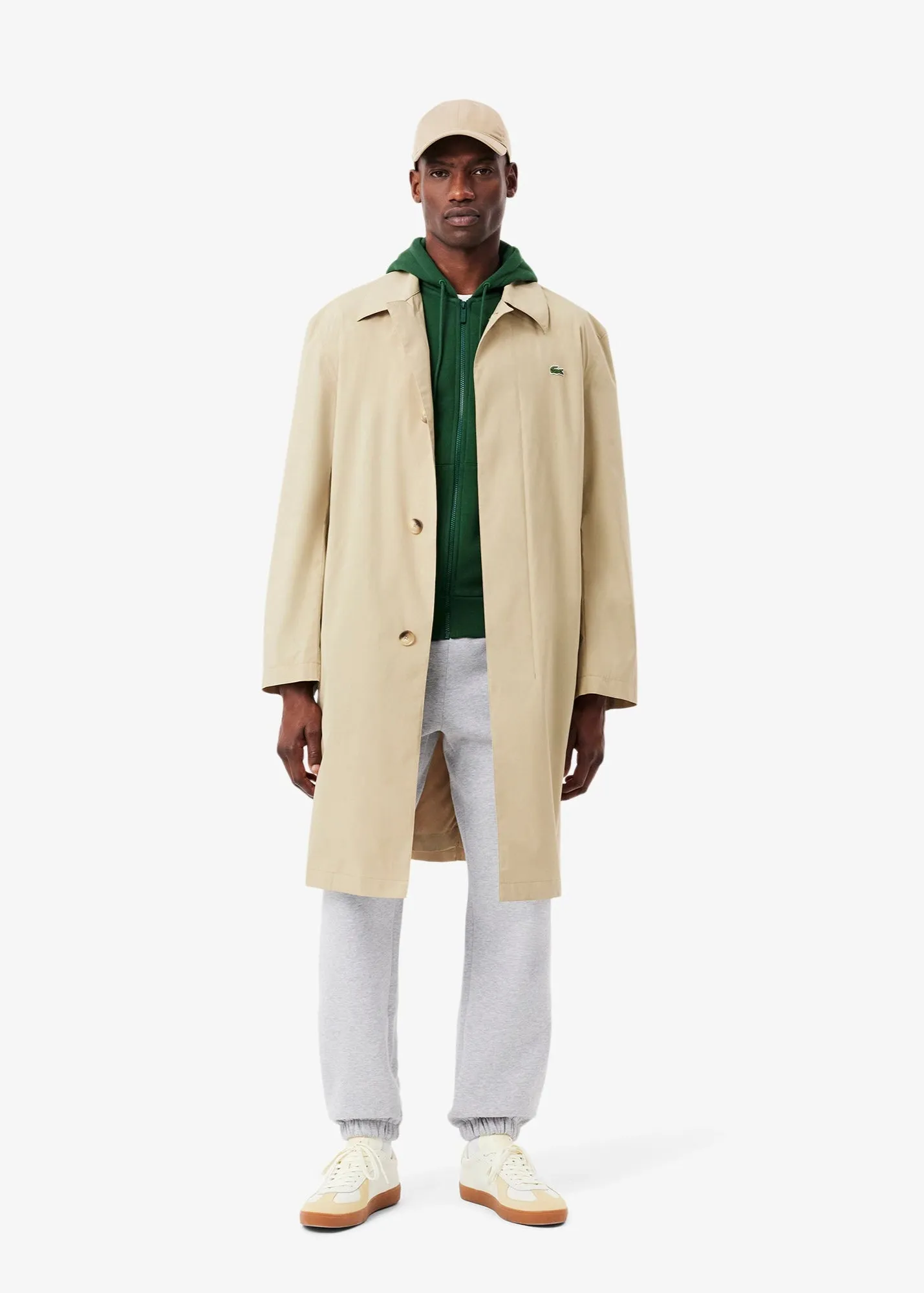 Sweat zippé à capuche Lacoste vert