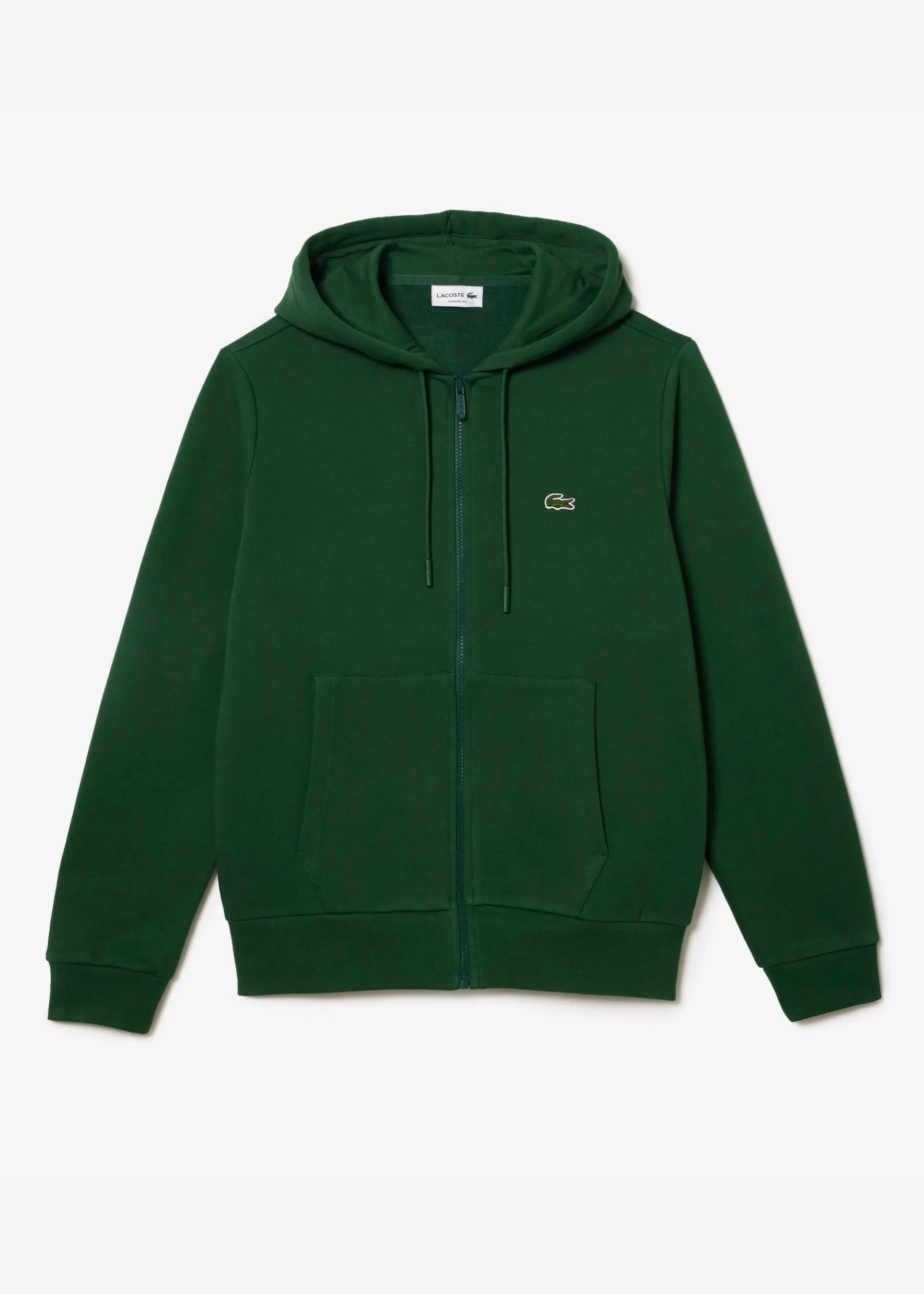 Sweat zippé à capuche Lacoste vert