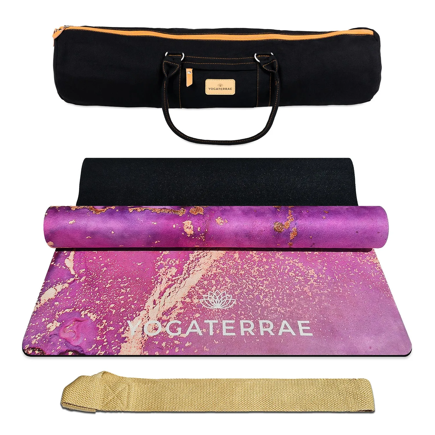 TAPIS DE YOGA SUD ET CAOUTCHOUC NATUREL LAVANYA AVEC SAC