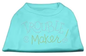 Trouble Maker Rhinestone Shirts Aqua S (10)