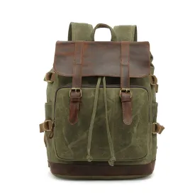 Vintage Canvas Leather Backpack