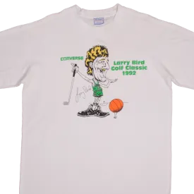 VINTAGE NBA LARRY BIRD BOSTON CELTICS CONVERSE TEE SHIRT 1992 XL MADE USA