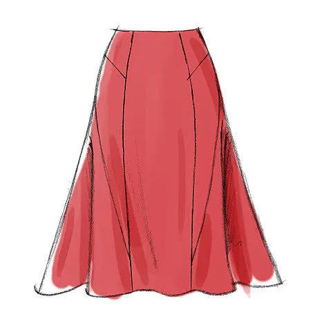 Vogue Pattern V8750 Misses' Side-Flare or Pencil Skirts