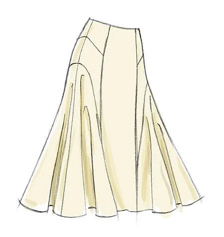 Vogue Pattern V8750 Misses' Side-Flare or Pencil Skirts