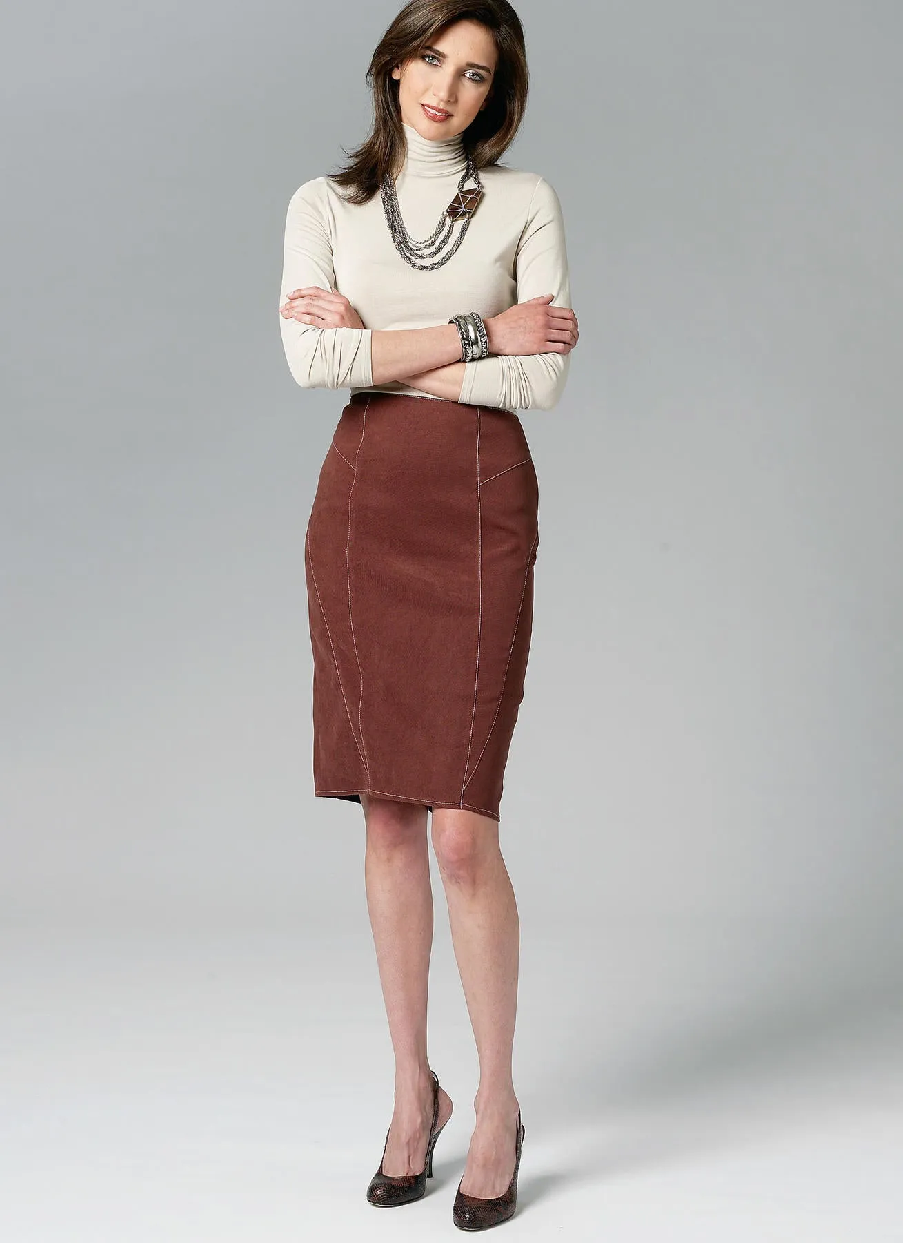 Vogue Pattern V8750 Misses' Side-Flare or Pencil Skirts
