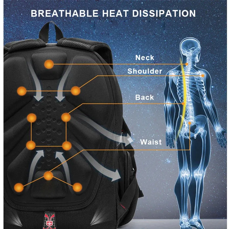 Waterproof 15.6/17.3 Inch Laptop Backpack USB Charging Backpack Travel Women Rucksack Vintage School Bag