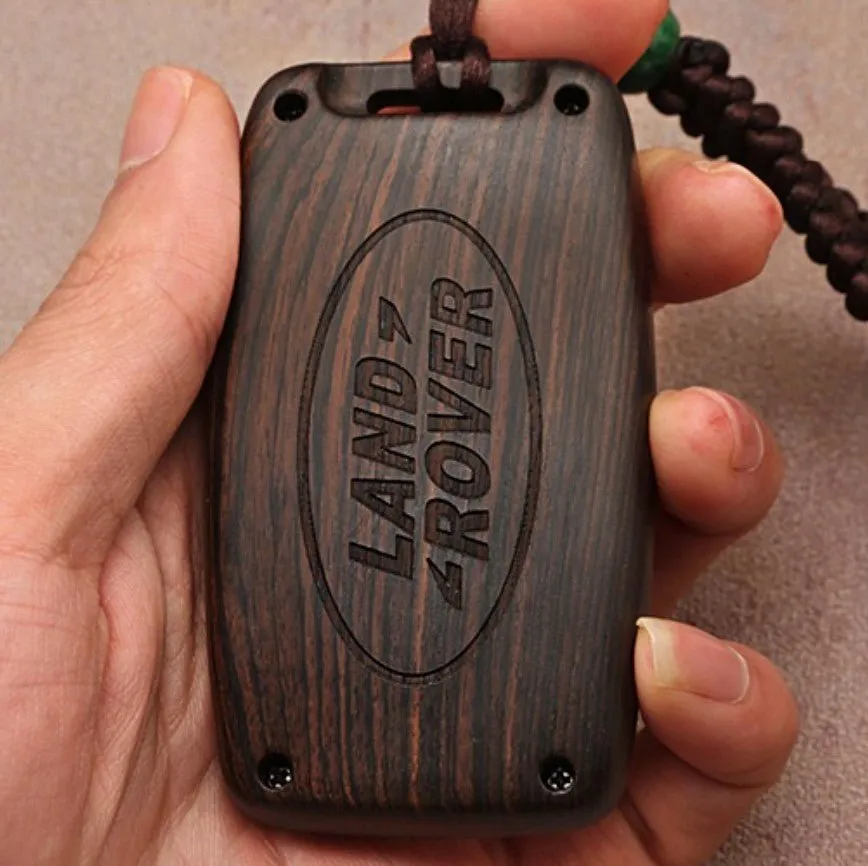 Wooden Shell Key Case Cover for Land Rover Range Rover Jaguar