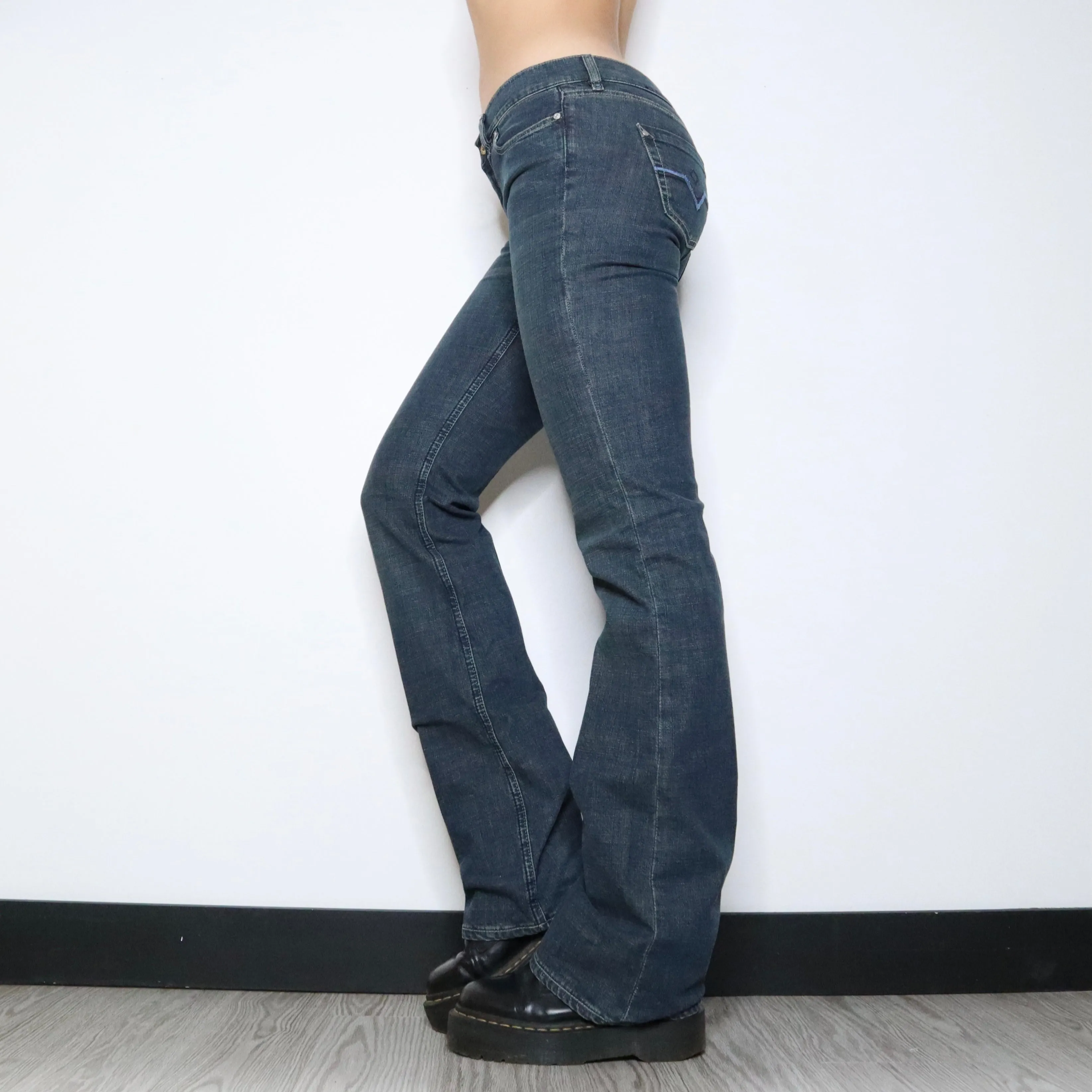 Y2K DIESEL Low Rise Flare Jeans (S)